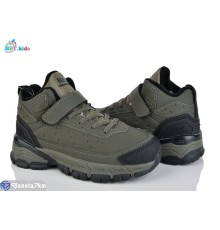 Дитячі кросівки на зиму (8 пар р.32-37) хакі  "BBT"