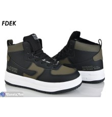 Дитячі кросівки на зиму (8 пар р.36-41) хакі  "FDEK"