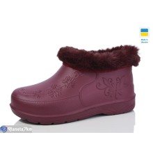 Калоші жіночі на зиму (8 пар р.38-42) бордовий  "LOTTOS"