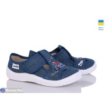 Тапки дитячі на весну/осінь (7 пар р.24-30) синій  "FLORIK"