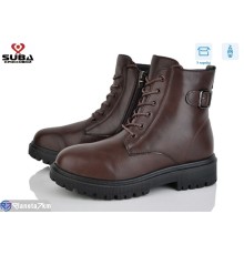Черевики жіночі на зиму (8 пар р.37-42) коричневий  "SUBA"