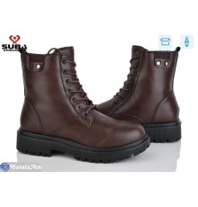 Черевики жіночі на зиму (8 пар р.37-42) коричневий  "SUBA"