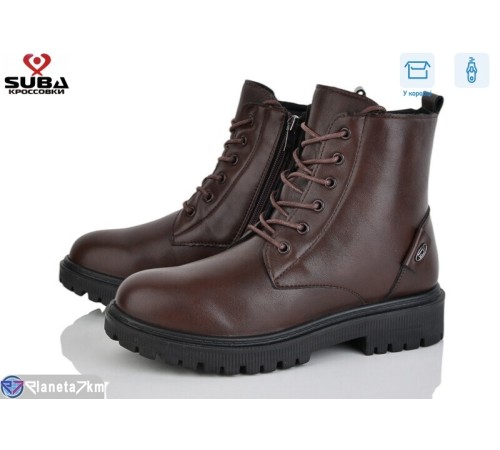 Черевики жіночі на зиму (8 пар р.37-42) коричневий  "SUBA"