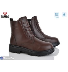 Черевики жіночі на зиму (8 пар р.37-42) коричневий  "SUBA"