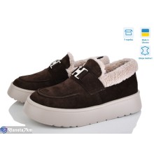 Туфлі жіночі на зиму (6 пар р.36-40) коричневий  "Linda"