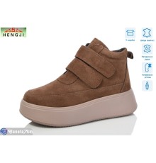 Черевики жіночі на зиму (8 пар р.36-41) коричневий  "HENGJI-ELENA"