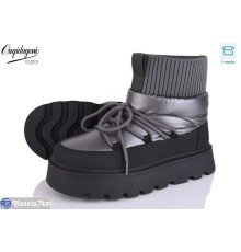 Черевики жіночі на зиму (8 пар р.36-41) графіт  "Dageni"