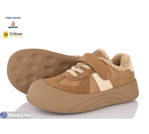 Дитячі кросівки на зиму (8 пар р.30-37) коричневий  "BELIES-D"