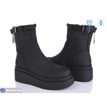 Черевики жіночі на зиму (6 пар р.36-40) чорний  "Mirella"
