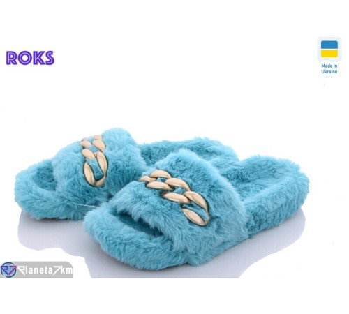 Тапки жіночі на весну/осінь (12 пар р.36-41) блакитний  "Roks" Тапки жіночі на весну/осінь (12 пар р.36-41) блакитний  "Roks"
