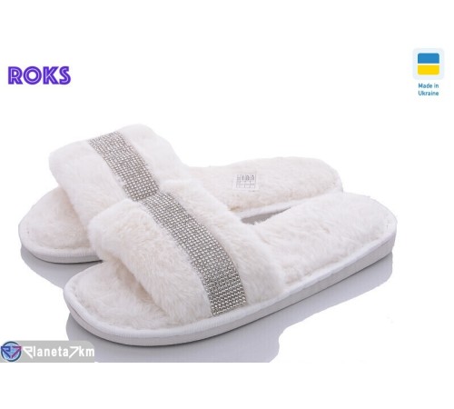 Тапки жіночі на весну/осінь (12 пар р.36-41) білий  "Roks" Тапки жіночі на весну/осінь (12 пар р.36-41) білий  "Roks"
