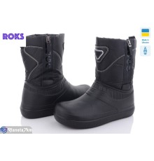 Жіноче гумове взуття на весну/осінь (8 пар р.37-41) чорний  "Roks"
