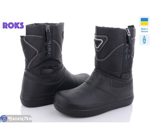 Жіноче гумове взуття на весну/осінь (8 пар р.37-41) чорний  "Roks" Жіноче гумове взуття на весну/осінь (8 пар р.37-41) чорний  "Roks"
