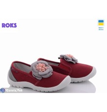 Сліпони дитячі на весну/осінь (6 пар р.27-32) бордовий  "Roks"