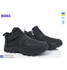 Черевики чоловічі на зиму (6 пар р.41-45) чорний  "Roks"