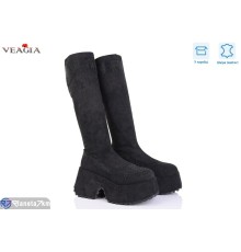 Чоботи жіночі на весну/осінь (6 пар р.36-40) чорний  "Veagia-ADA"