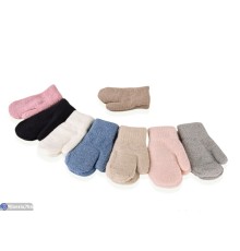 Рукавиці дитячі на зиму (12 шт. р.сетка One size) мікс  "KaPira"