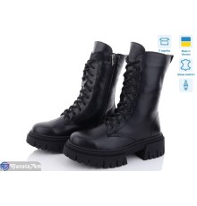 Черевики жіночі на зиму (8 пар р.37-41) чорний  "FOX"