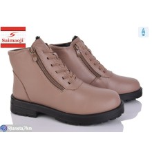 Черевики жіночі на зиму (8 пар р.36-41) коричневий  "Saimaoji"
