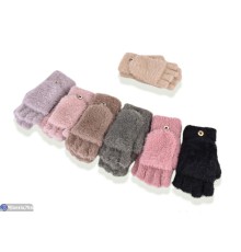 Рукавиці жіночі на зиму (12 шт. р.сетка One size) мікс  "KaPira"