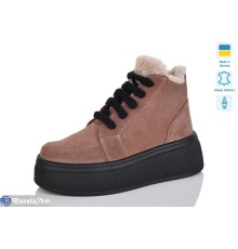 Черевики жіночі на зиму (6 пар р.37-41) коричневий  "Marmilad"