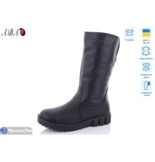 Чоботи жіночі на зиму (7 пар р.37-42) чорний  "Aba"