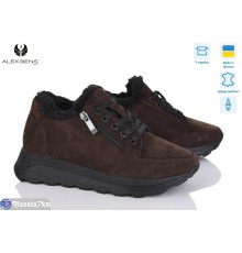 Кросівки жіночі на зиму (8 пар р.36-41) коричневий  "Alex Bens"