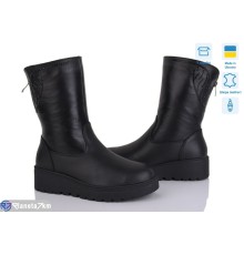Черевики жіночі на зиму (6 пар р.38-42) чорний  "LISA"