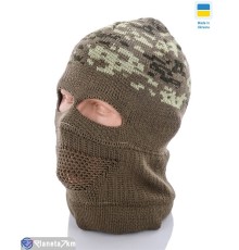 Балаклава чоловіча на зиму (5 шт. р.сетка One size) хакі  "KINDER"