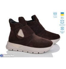 Черевики жіночі на зиму (6 пар р.36-41) коричневий  "ERIKA"