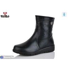 Черевики жіночі на зиму (8 пар р.37-41) чорний  "SUBA"