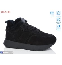 Кросівки жіночі на зиму (6 пар р.36-40) чорний  "QQ&Панда"