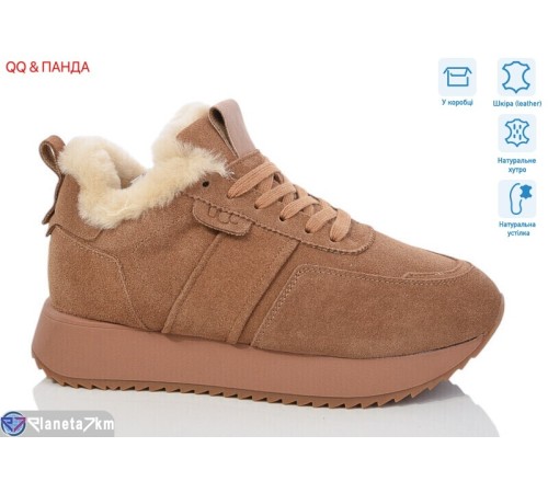 Кросівки жіночі на зиму (6 пар р.36-40) коричневий  "QQ&Панда" Кросівки жіночі на зиму (6 пар р.36-40) коричневий  "QQ&Панда"