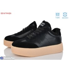 Кросівки жіночі на зиму (8 пар р.36-41) чорний  "QQ&Панда"