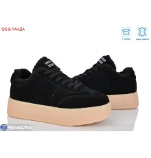 Кросівки жіночі на зиму (8 пар р.36-41) чорний  "QQ&Панда"