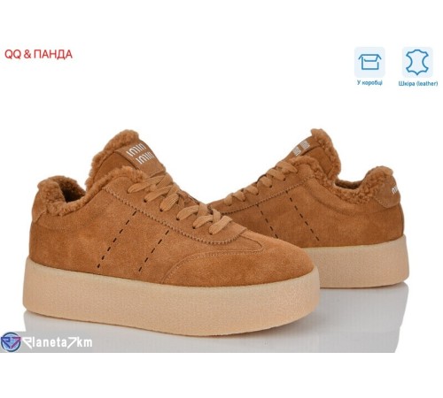 Кросівки жіночі на зиму (8 пар р.36-41) camel  "QQ&Панда" Кросівки жіночі на зиму (8 пар р.36-41) camel  "QQ&Панда"