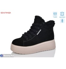 Черевики жіночі на зиму (8 пар р.36-41) чорний  "QQ&Панда"