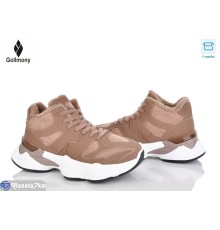 Кросівки жіночі на зиму (8 пар р.36-41) коричневий  "Gollmony"