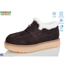 Туфлі жіночі на зиму (8 пар р.36-41) коричневий  "HENGJI-ELENA"