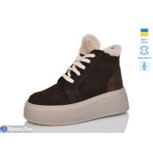 Черевики жіночі на зиму (6 пар р.37-41) коричневий  "Marmilad"