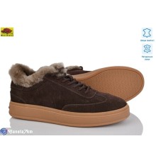Кросівки жіночі на зиму (8 пар р.36-41) коричневий  "Mei De Li"