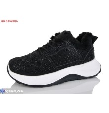 Кросівки жіночі на зиму (8 пар р.36-41) чорний  "QQ&Панда"