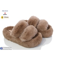 Тапки жіночі на зиму (6 пар р.35-40) коричневий  "BELIES-D" Тапки жіночі на зиму (6 пар р.35-40) коричневий  "BELIES-D"