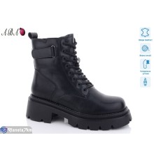 Черевики жіночі на зиму (6 пар р.36-41) чорний  "Aba"