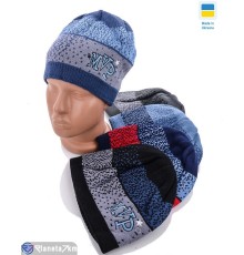 Дитяча шапка на зиму (5 шт. р.сетка One size) мікс  "KINDER"