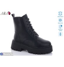 Черевики жіночі на зиму (6 пар р.36-41) чорний  "Aba"