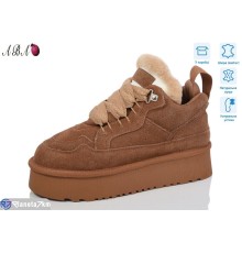 Черевики жіночі на зиму (6 пар р.36-40) коричневий  "Aba"