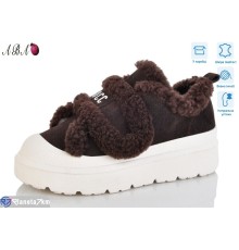 Кросівки жіночі на зиму (8 пар р.36-41) коричневий  "Aba"