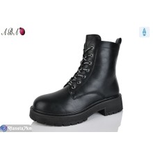Черевики жіночі на зиму (8 пар р.36-41) чорний  "Aba"