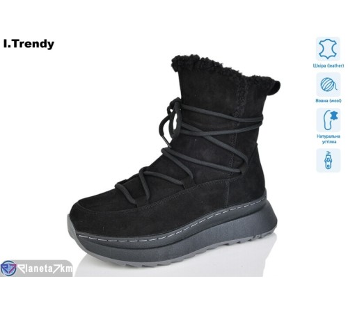 Черевики жіночі на зиму (6 пар р.36-41) чорний  "Trendy" Черевики жіночі на зиму (6 пар р.36-41) чорний  "Trendy"